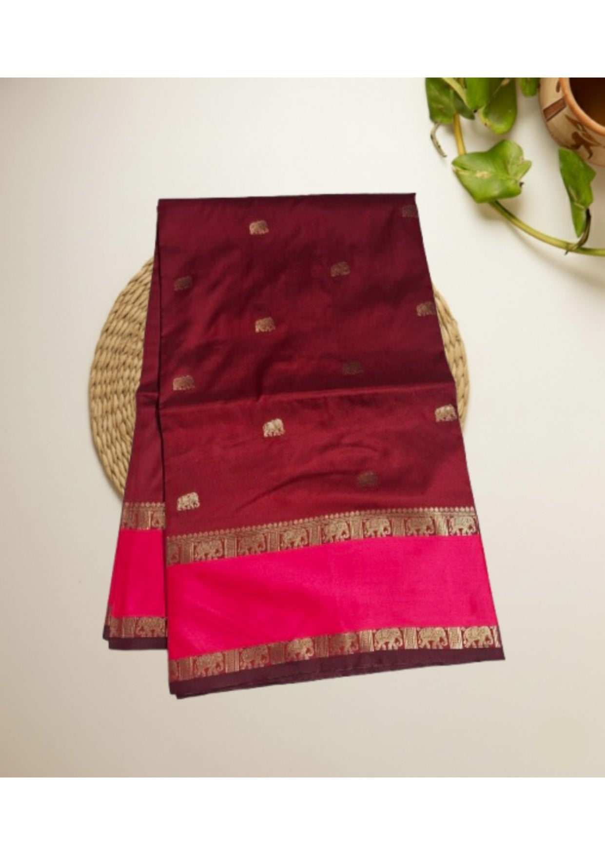 Gap border pattu saree