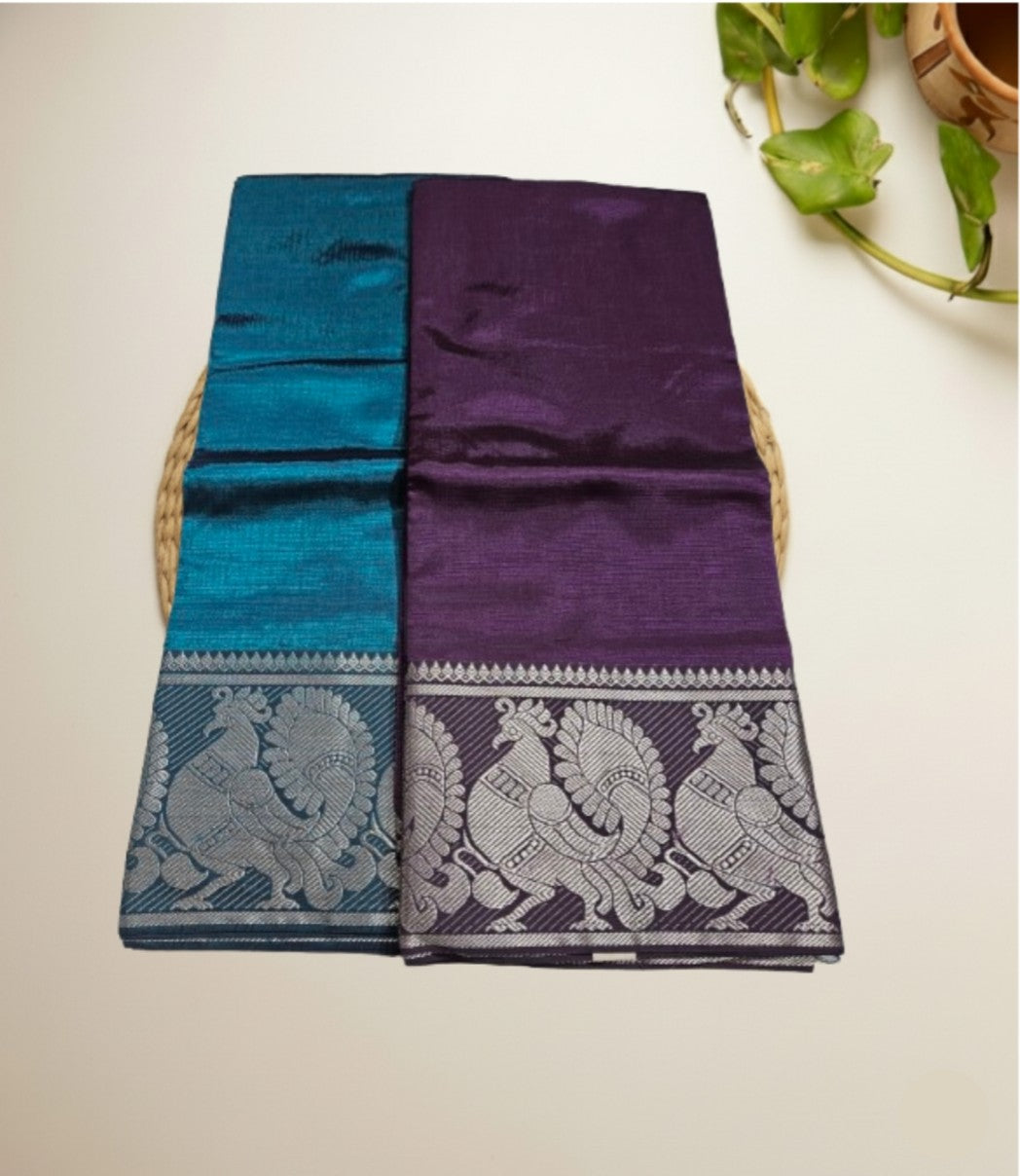 Mangalagiri peacock kanchi border